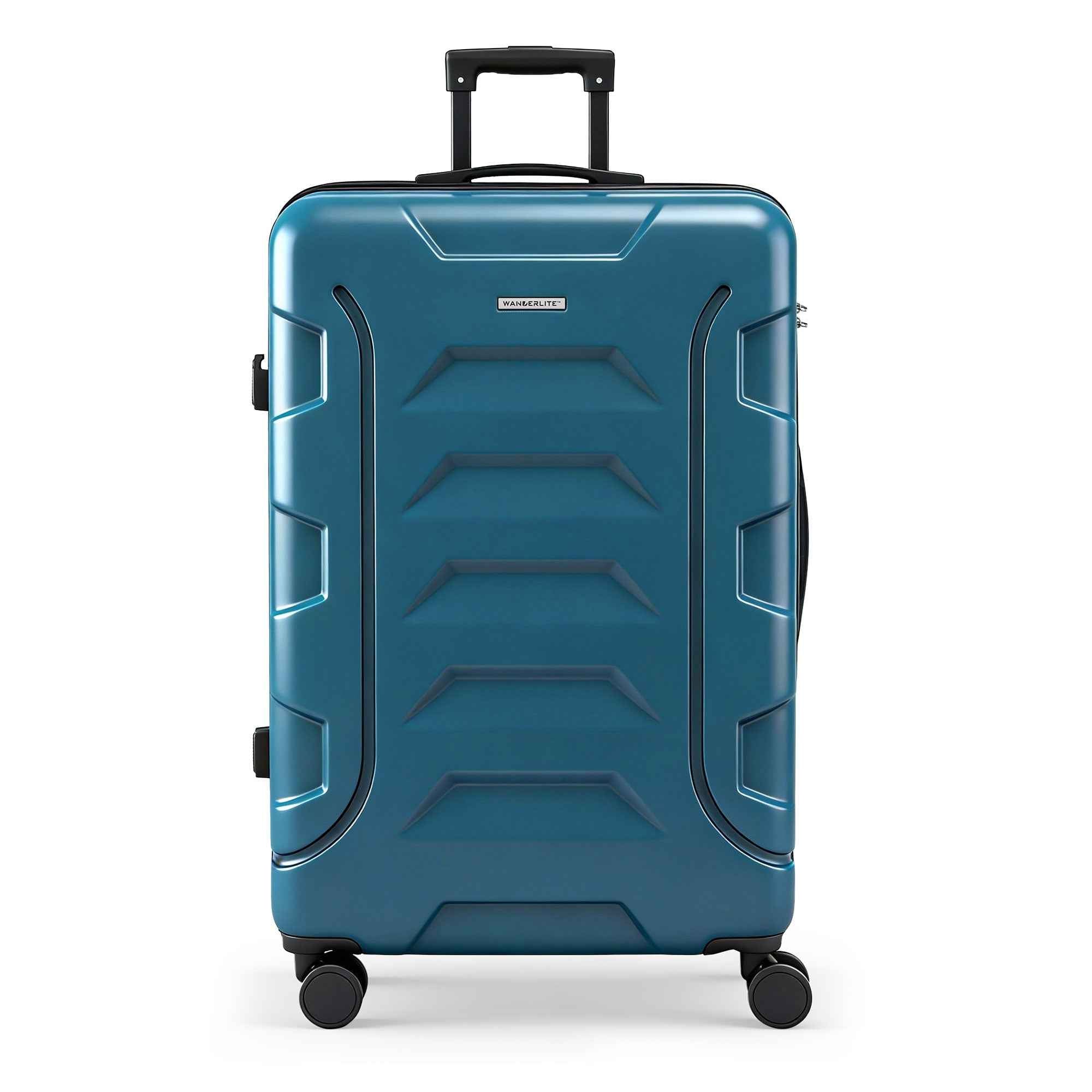 Wanderlite 28" Luggage Suitcase Trolley Travel TSA Lightweight Hard Case Teal