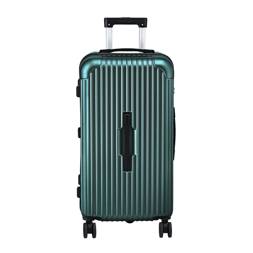 Wanderlite 28" Trunk Luggage Suitcase Travel 5 Wheels Type-C Port TSA Green - YDS.com.au
