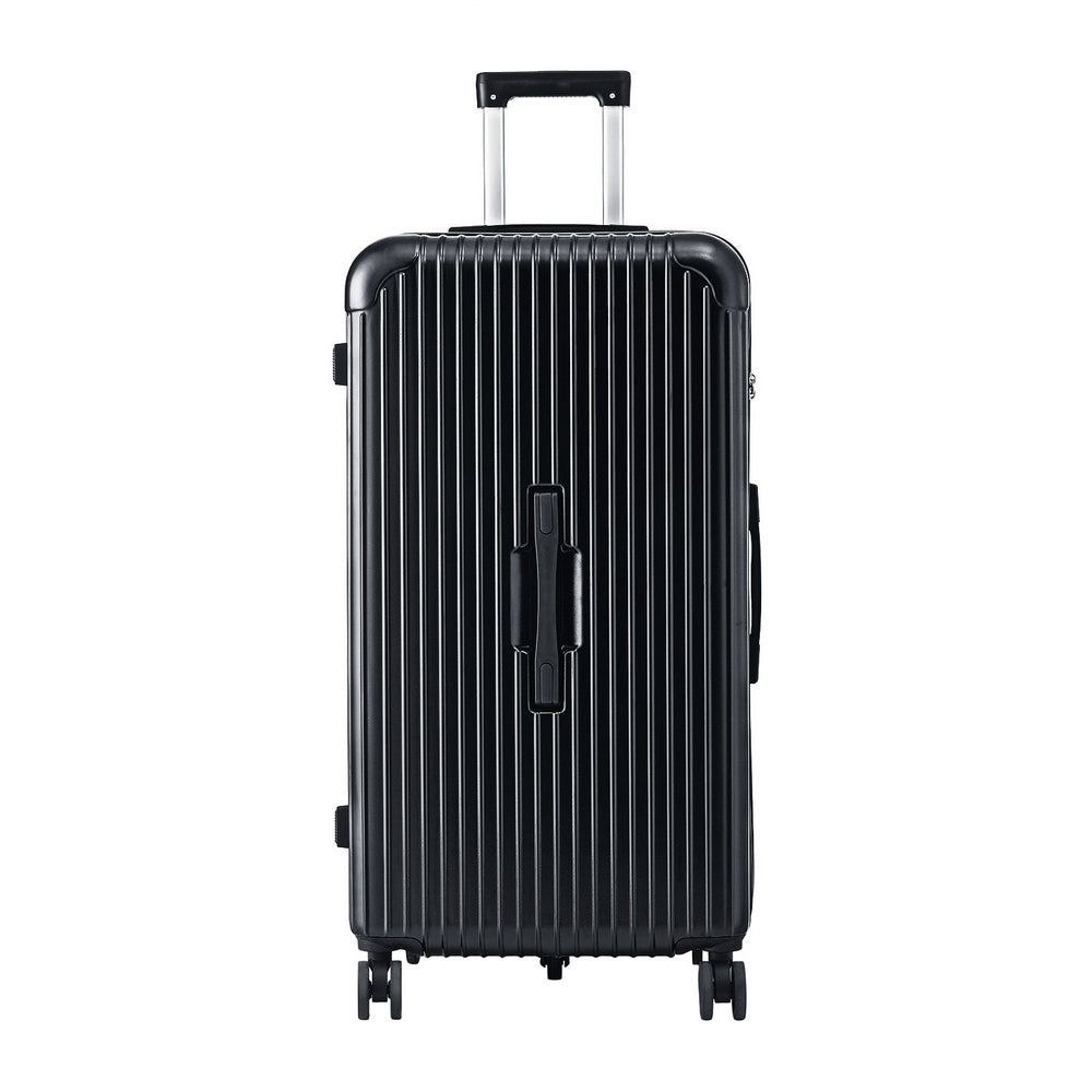 Wanderlite 32" Trunk Luggage Suitcase Travel 5 Wheels Type-C Port TSA Black - YDS.com.au