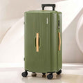 Wanderlite 28" Modern Vertical Trunk Luggage Suitcase Travel 5 Wheels Type-C TSA Olive Green