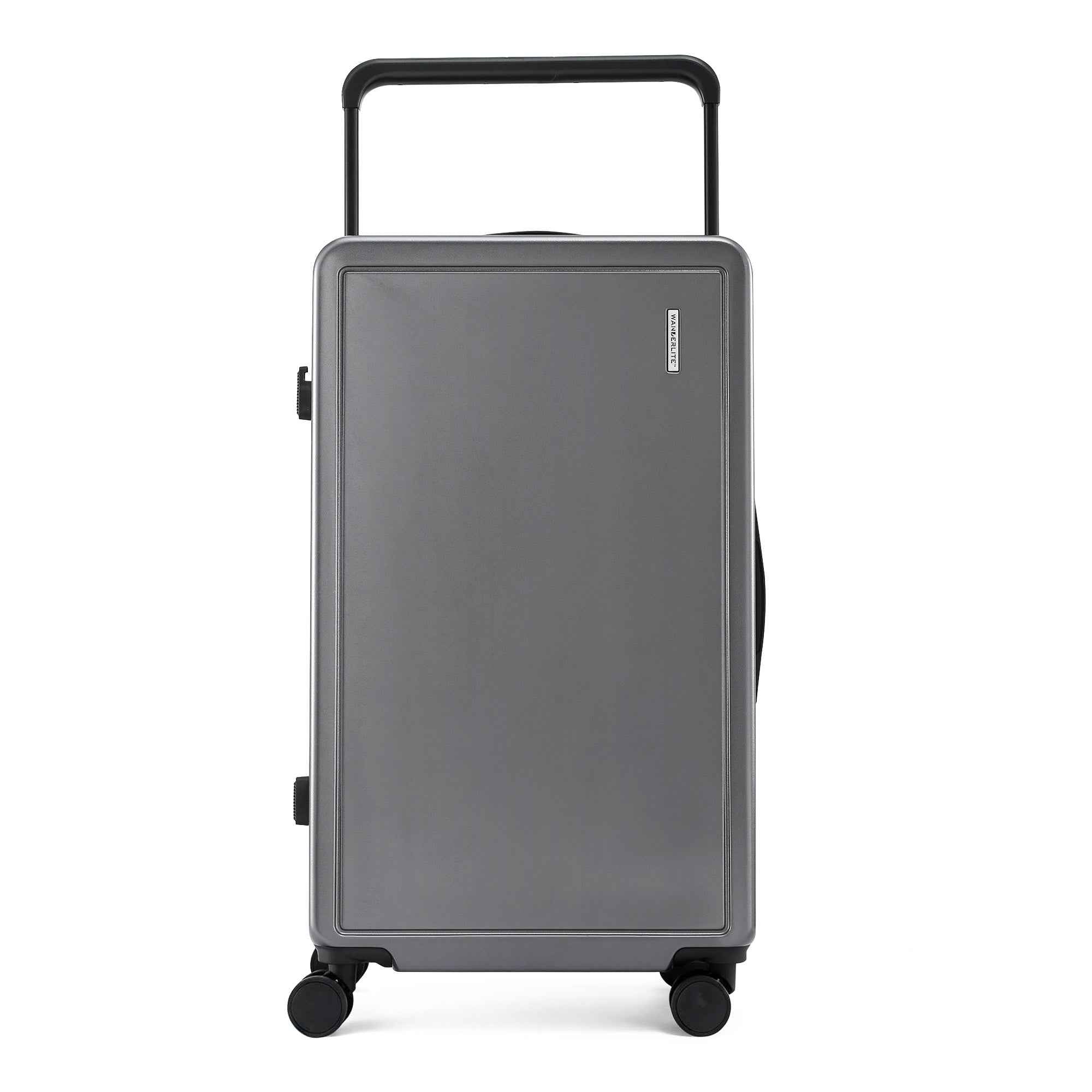 Wanderlite 28" Wide Handle Luggage Suitcase Travel TSA Lock Anthracite Grey