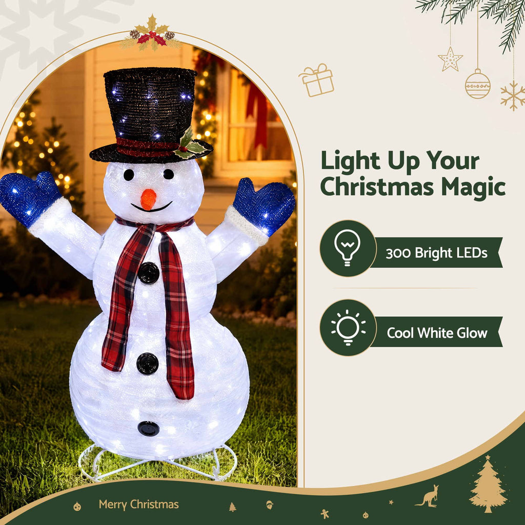 Jingle Jollys Christmas Lights 330 LED Fairy Light 3pcs Snowman Decorations Set