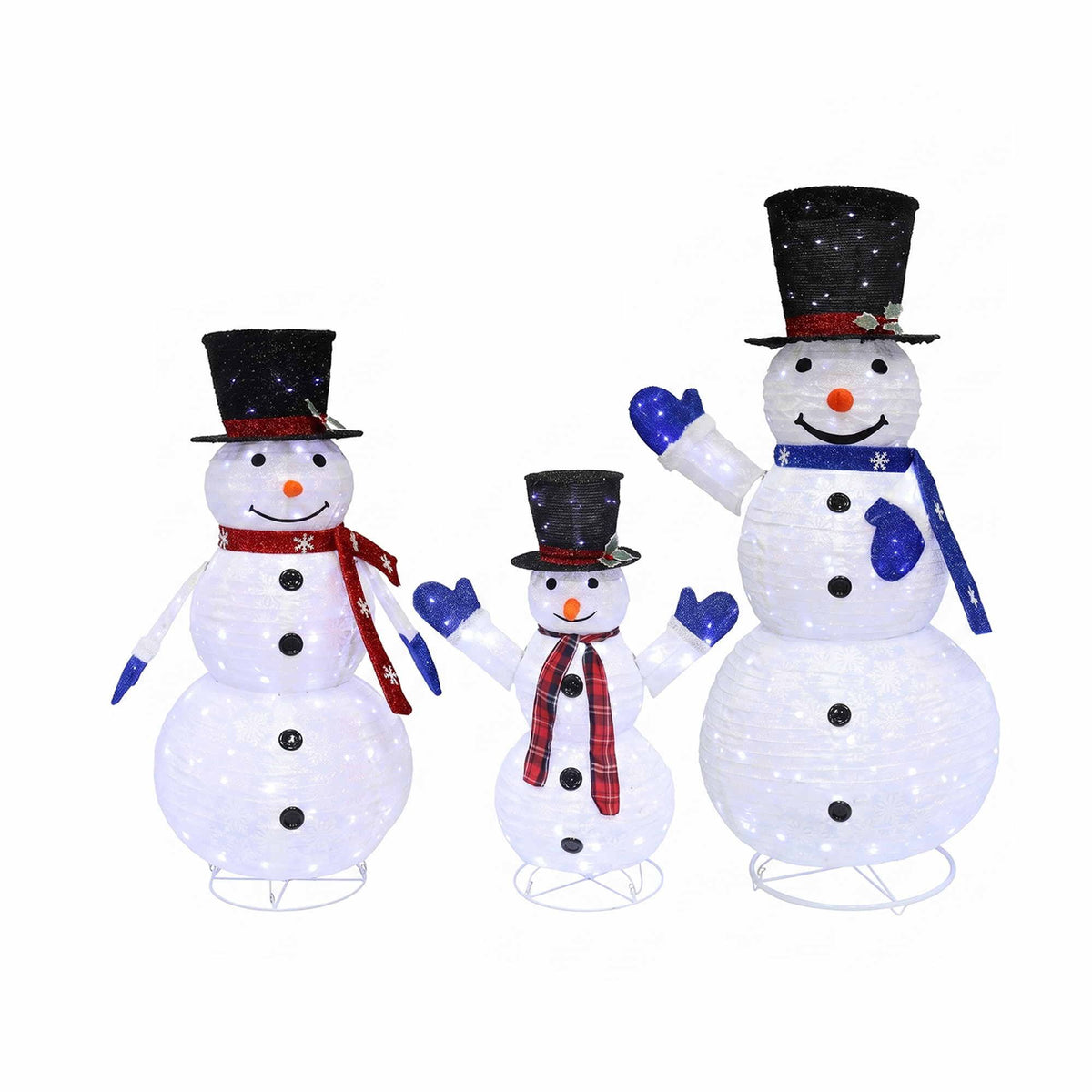 Jingle Jollys Christmas Lights 330 LED Fairy Light 3pcs Snowman Decorations Set