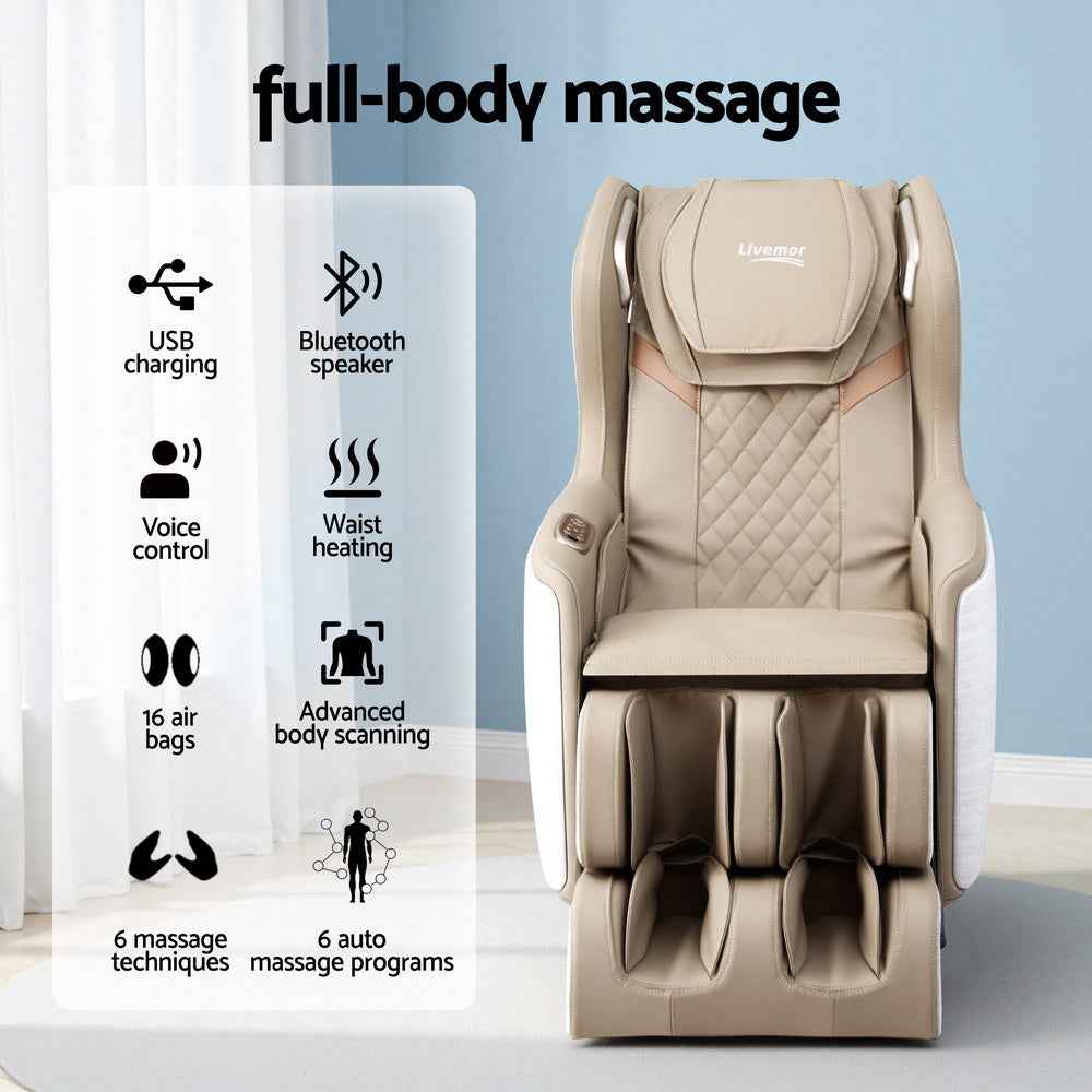 Livemor Massage Chair Electric Recliner Home Massager 3D OLIN