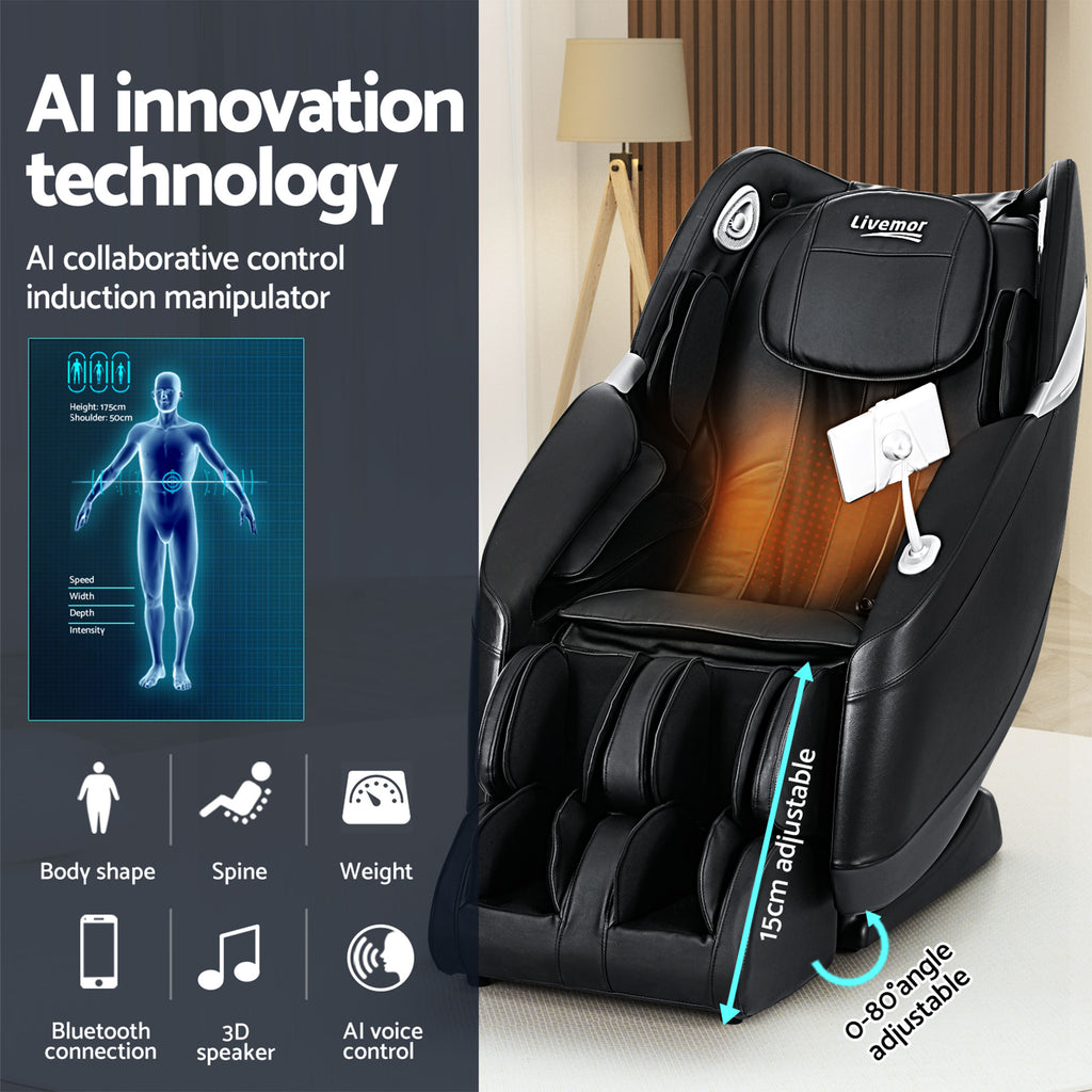 Sillón de masaje reclinable eléctrico Livemor Masajeador 3D para el hogar Flynn
