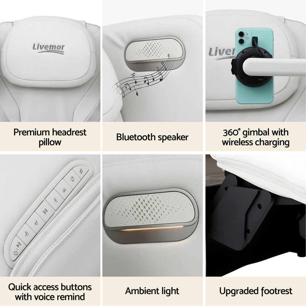 Livemor Massage Chair Electric Vibration Recliner Chair ZENO