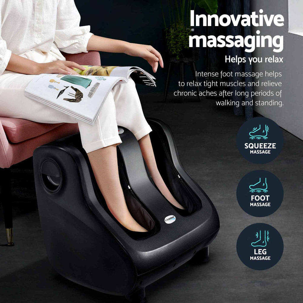 Livemor Full Back Massage Seat Cushion Heating With 360° Foot Massagers