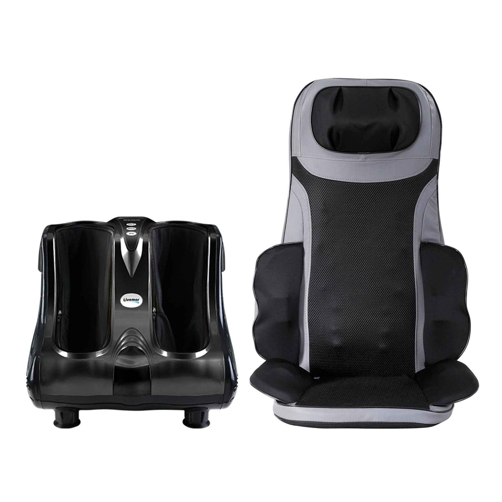 Livemor Massage Cushion Heating Massage Seats With Calf Foot Massager