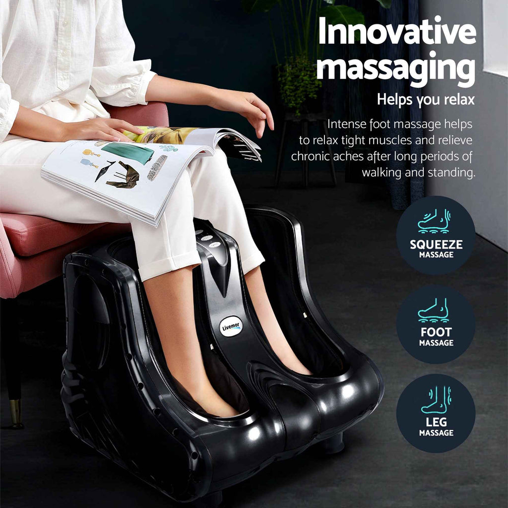 Livemor Massage Cushion Heating Massage Seats With Calf Foot Massager
