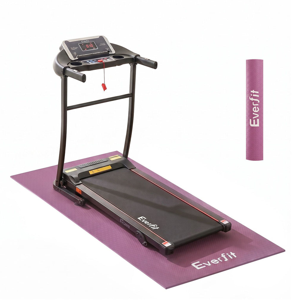 Everfit Exercise Equipment Mat 1.8M Treadmill Floor Rug Home Gym Fitness Purple