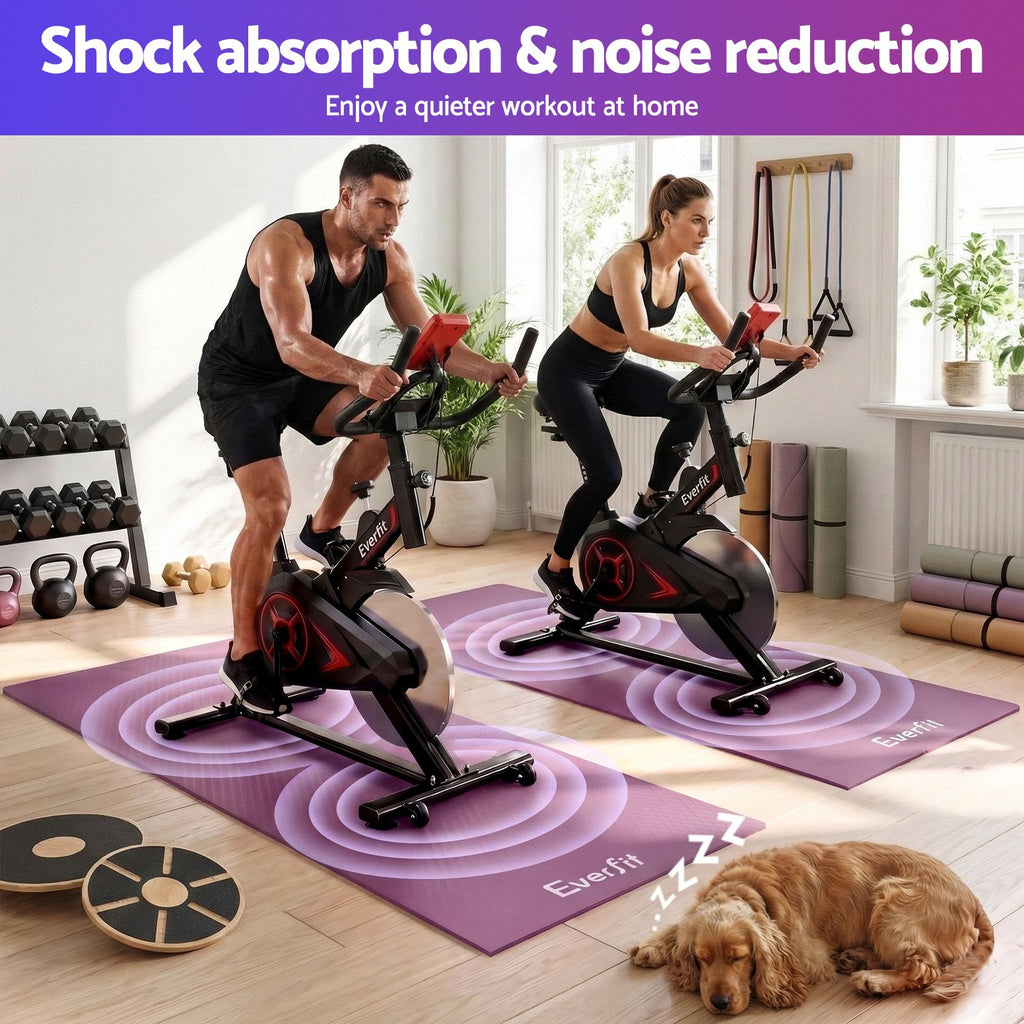 Everfit Exercise Equipment Mat 1.8M Treadmill Floor Rug Home Gym Fitness Purple