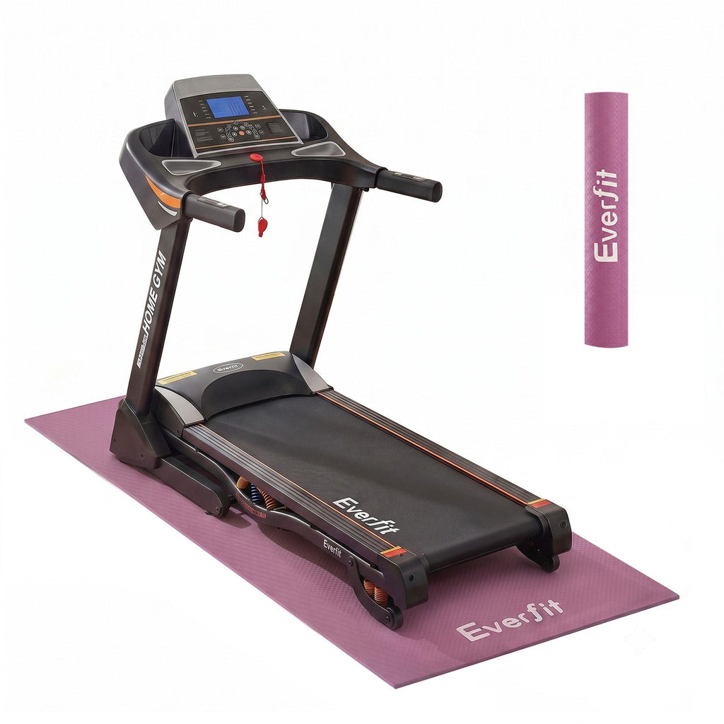 Everfit Exercise Equipment Mat 2M Treadmill Floor Rug Home Gym Fitness Purple