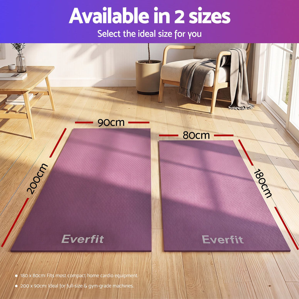 Everfit Exercise Equipment Mat 2M Treadmill Floor Rug Home Gym Fitness Purple