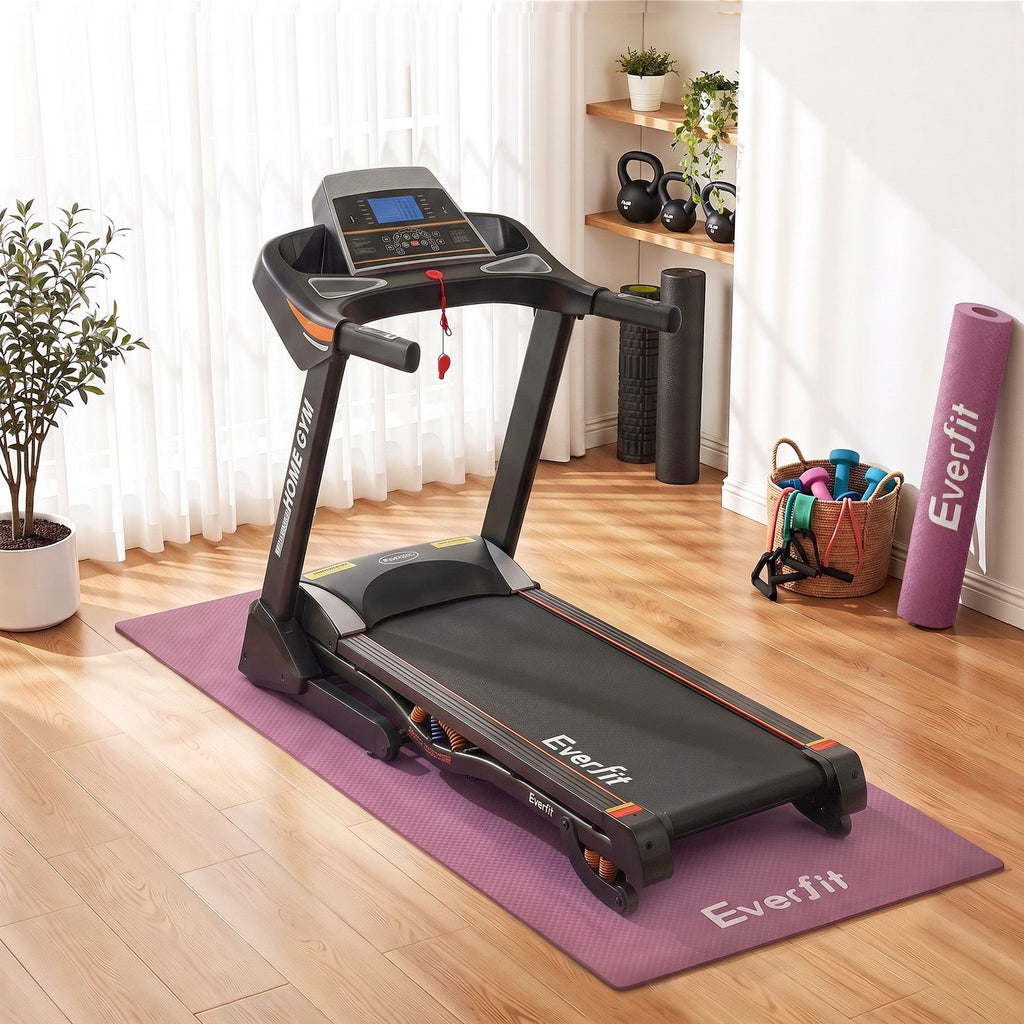 Everfit Exercise Equipment Mat 2M Treadmill Floor Rug Home Gym Fitness Purple