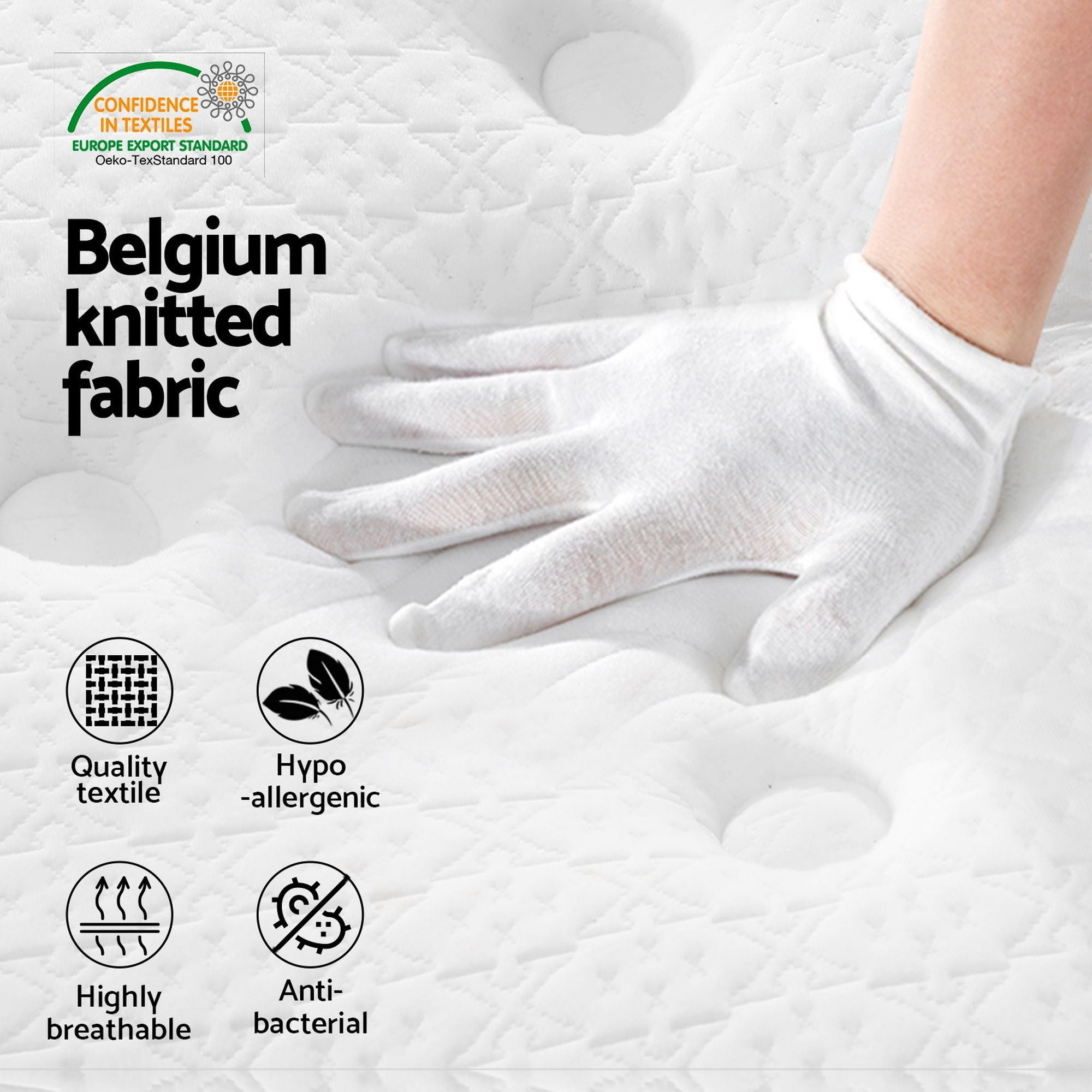 Giselle Bedding 21cm Mattress Euro Top King Single