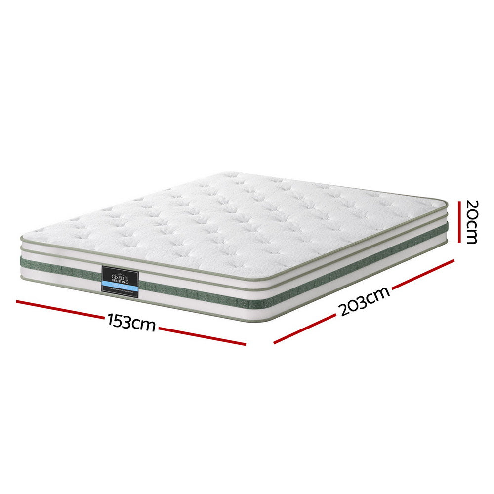 20cm Giselle Mattress Queen Green Tea Mattresses