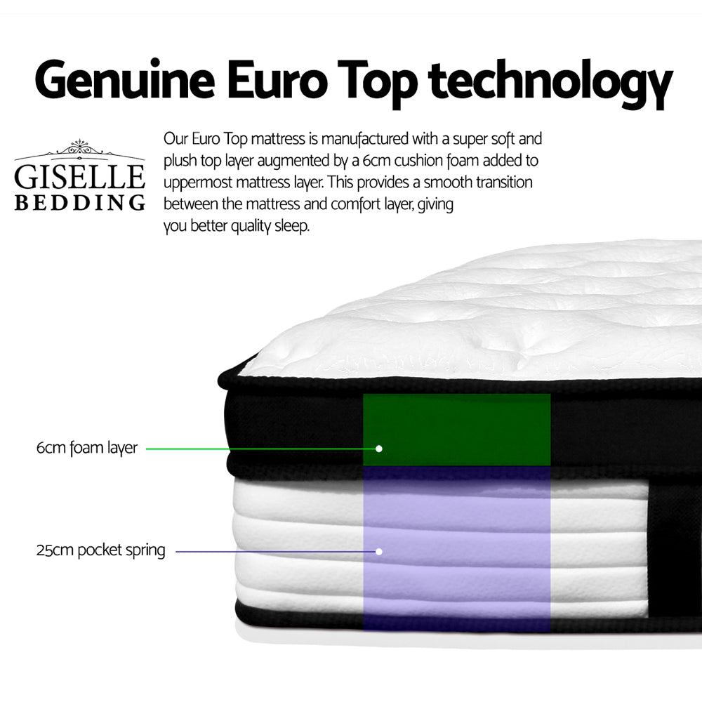 Giselle Bedding 31 厘米床垫 欧式顶级双人床