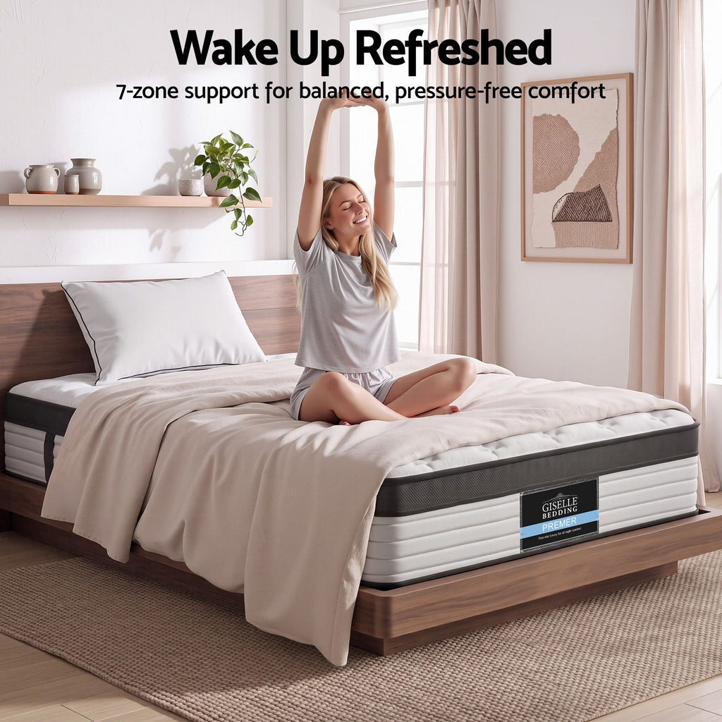 Colchón Giselle Bedding de 31 cm con parte superior europea para cama individual