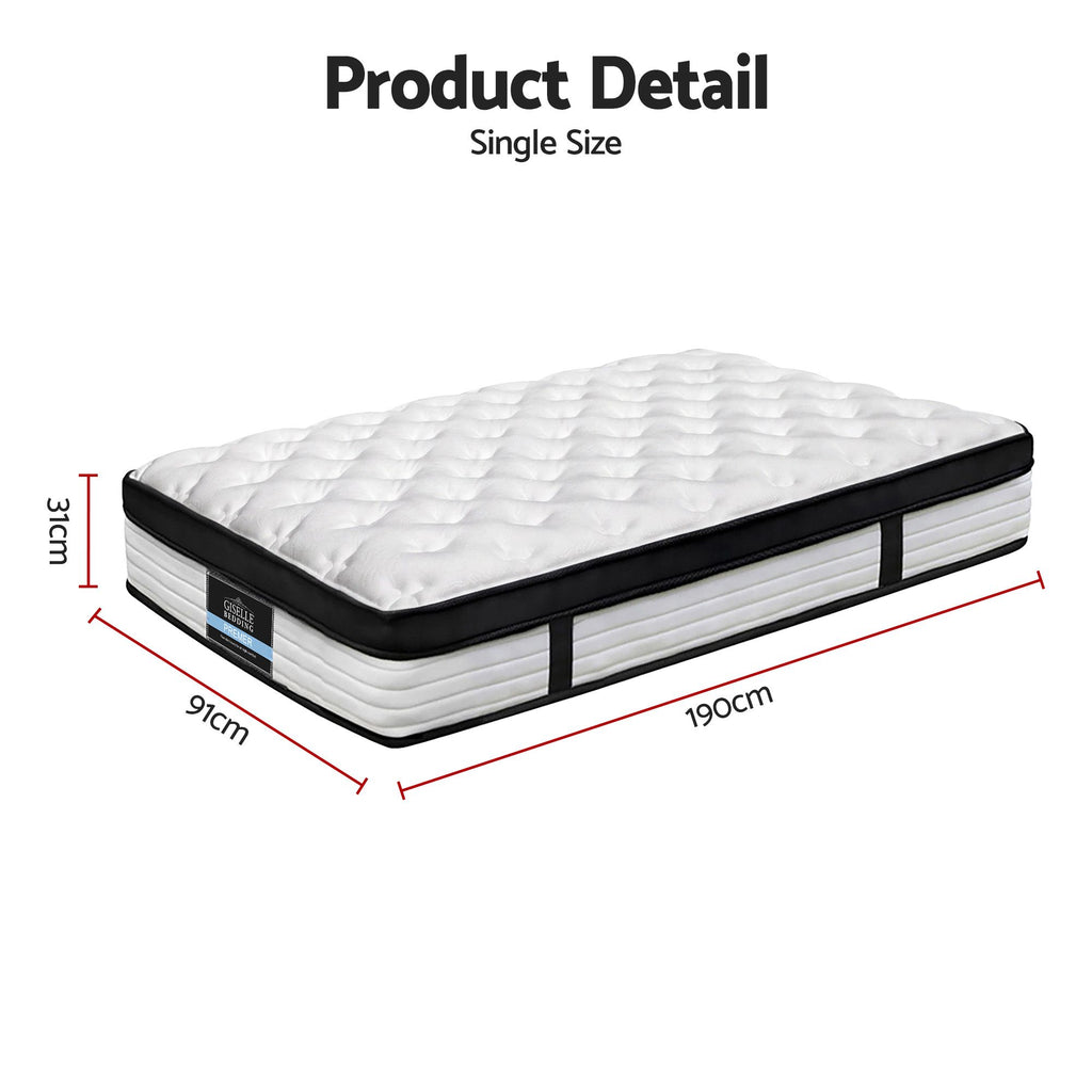 Colchón Giselle Bedding de 31 cm con parte superior europea para cama individual
