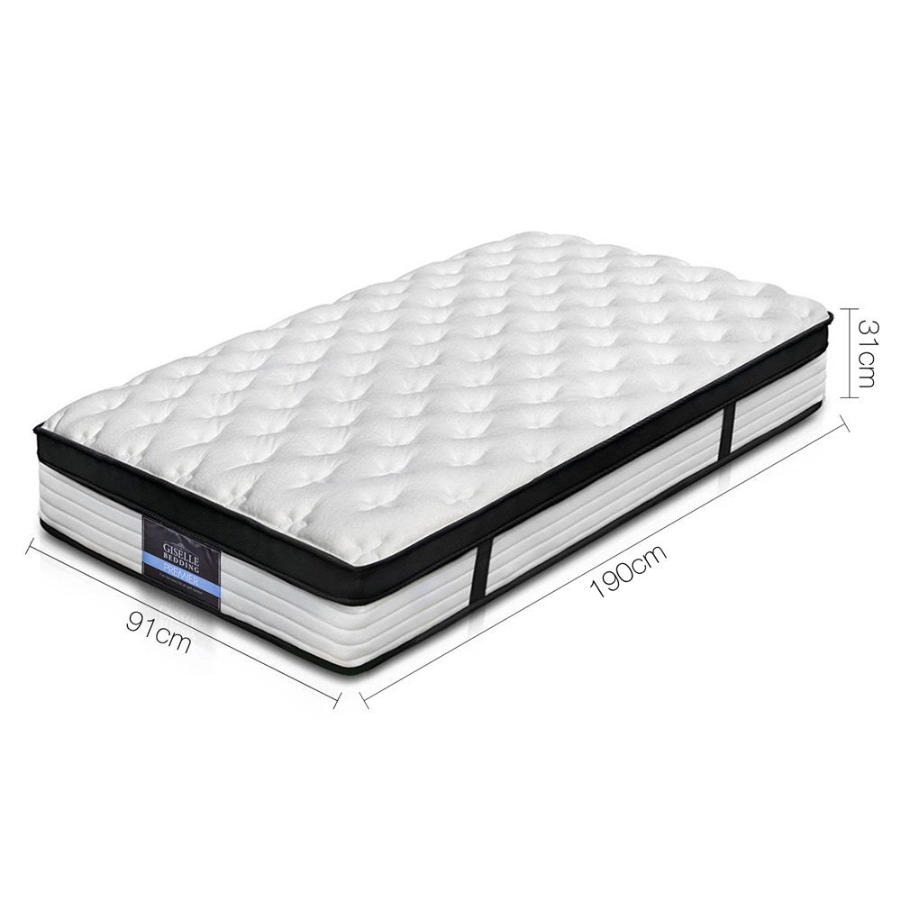 Colchón Giselle Bedding de 31 cm con parte superior europea para cama individual