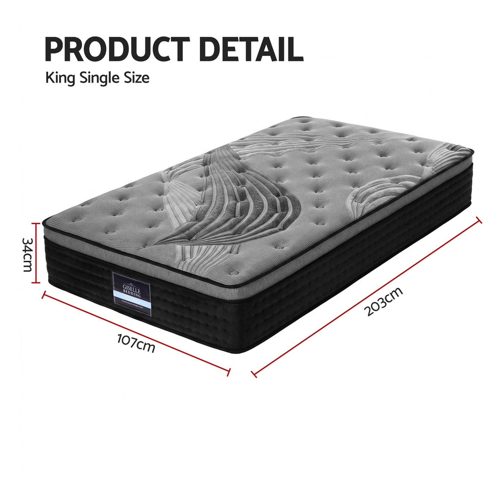 Funda de colchón de bambú Giselle Bedding de 34 cm para cama individual y tamaño King