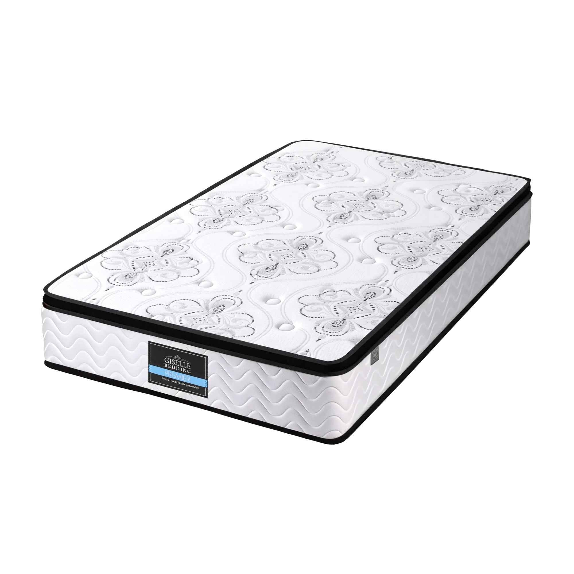 Giselle Bedding 30cm Mattress Pocket Spring Medium Firm Foam Euro Top King Single