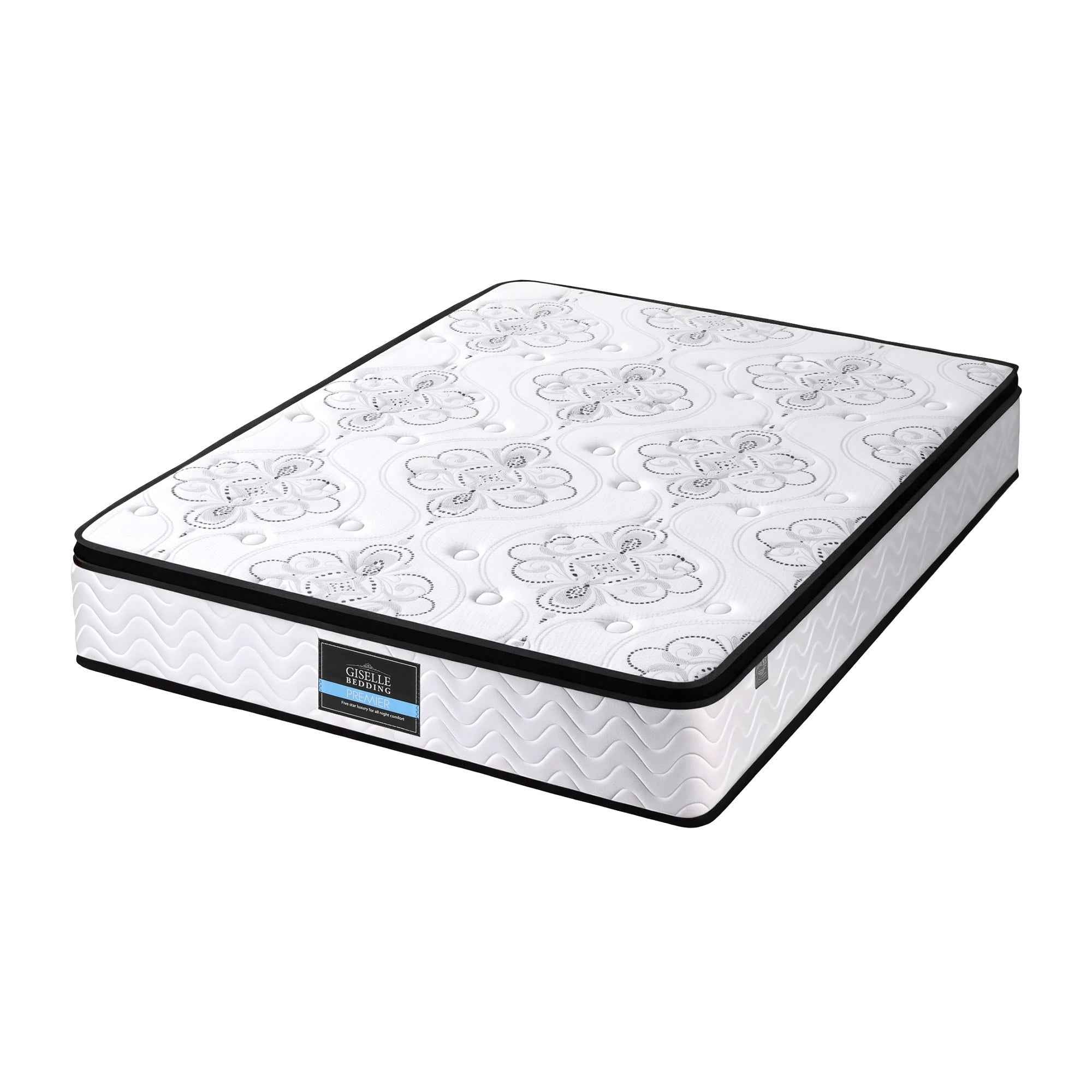 Giselle Bedding 30cm Mattress Pocket Spring Medium Firm Foam Euro Top Queen