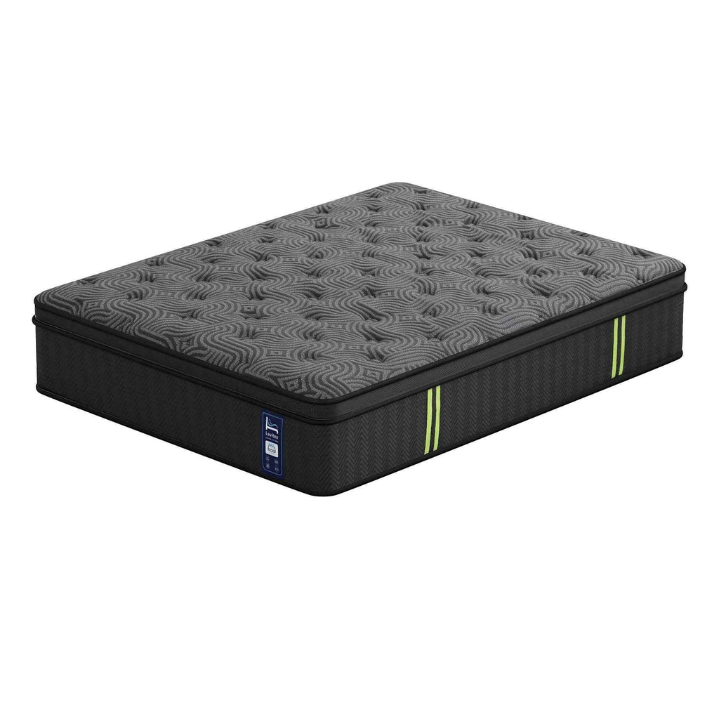 Levitex 34 cm Pocket Spring Mattress with Reinforced Edge Support & 5-Zone Pressure Relief Breathable Gel Memory Foam Hybrid Mattress for Back Pain Double