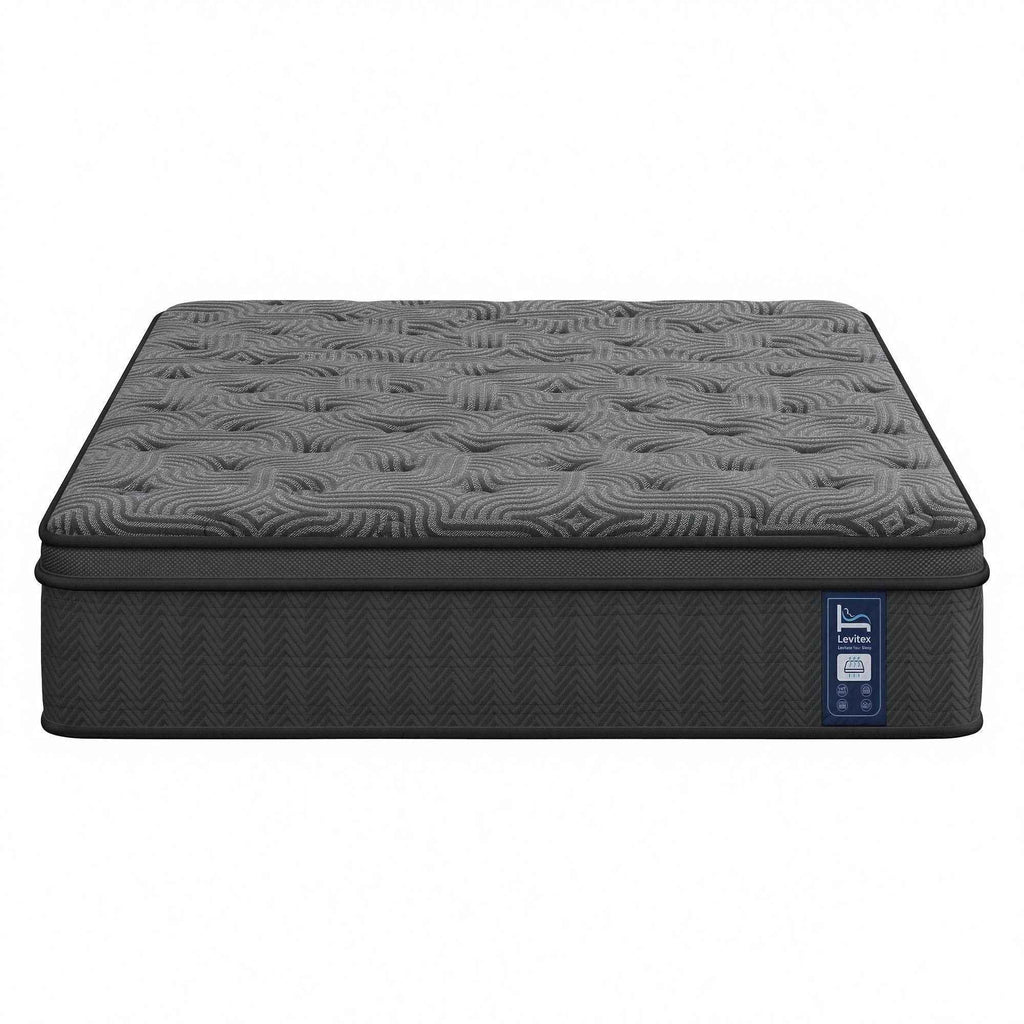 Levitex 34 cm Pocket Spring Mattress with Reinforced Edge Support & 5-Zone Pressure Relief Breathable Gel Memory Foam Hybrid Mattress for Back Pain Queen