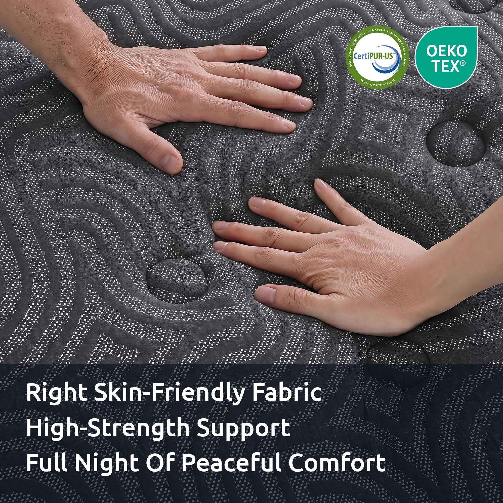Levitex 34 cm Pocket Spring Mattress with Reinforced Edge Support & 5-Zone Pressure Relief Breathable Gel Memory Foam Hybrid Mattress for Back Pain Queen