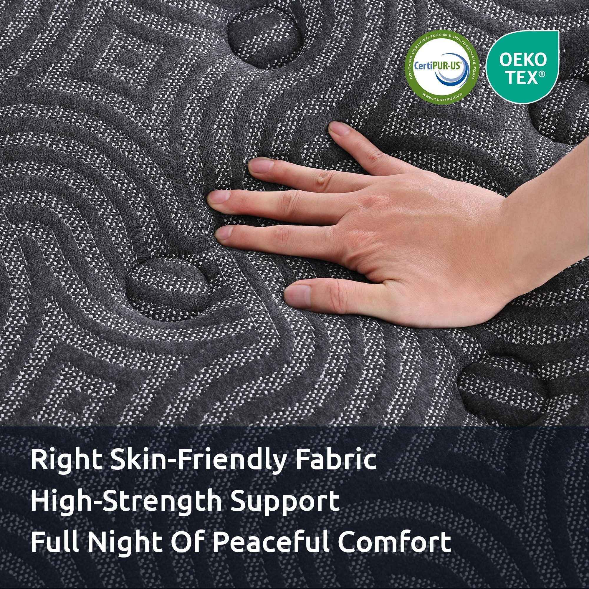 Levitex 34 cm Pocket Spring Mattress with Reinforced Edge Support & 5-Zone Pressure Relief Breathable Gel Memory Foam Hybrid Mattress for Back Pain Single