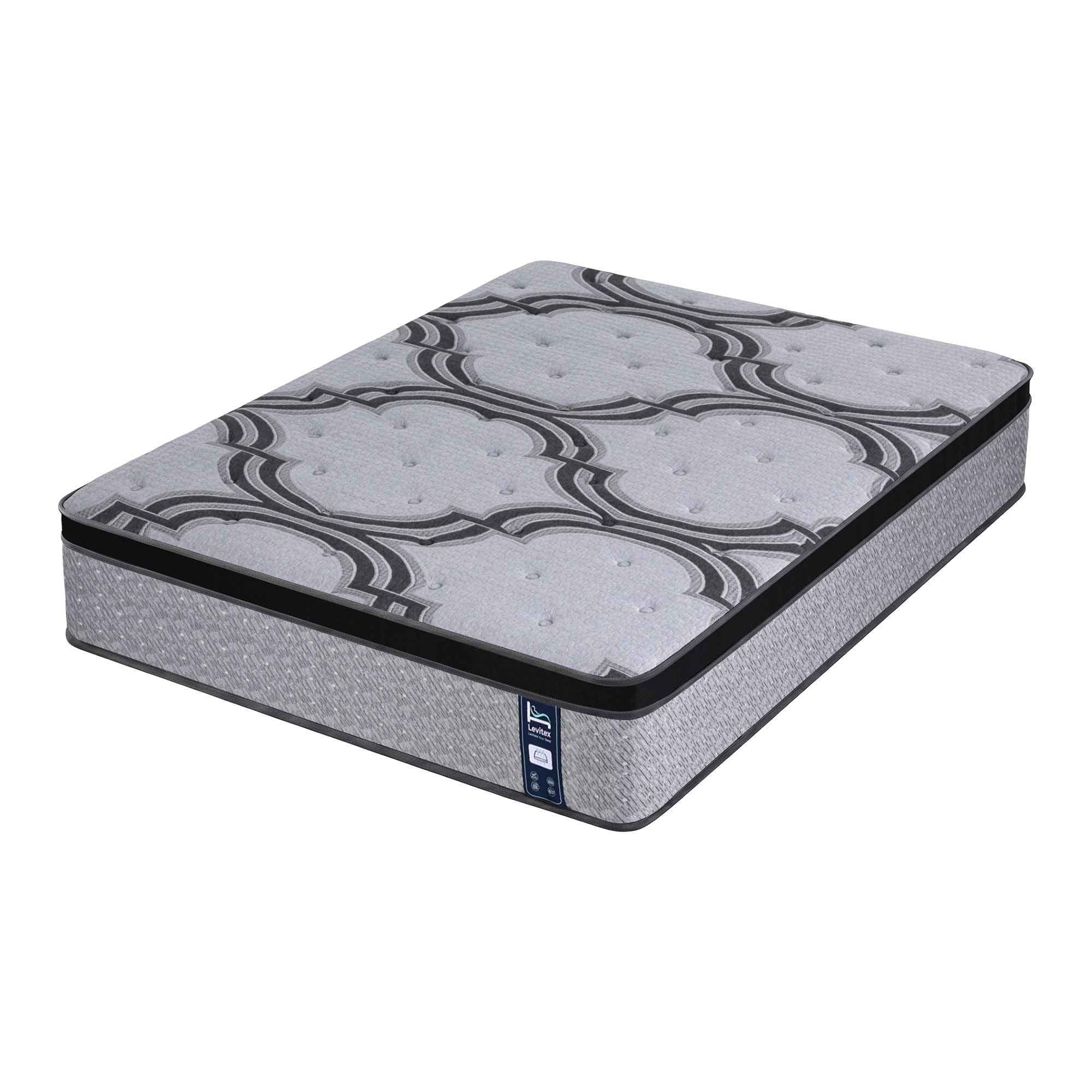 Levitex 5-Zone Pocket Spring Mattress with Latex & Memory Foam 7.5 Firm Hybrid Mattress for Extra Lumbar & Shoulder Support 34 cm Thickness Double