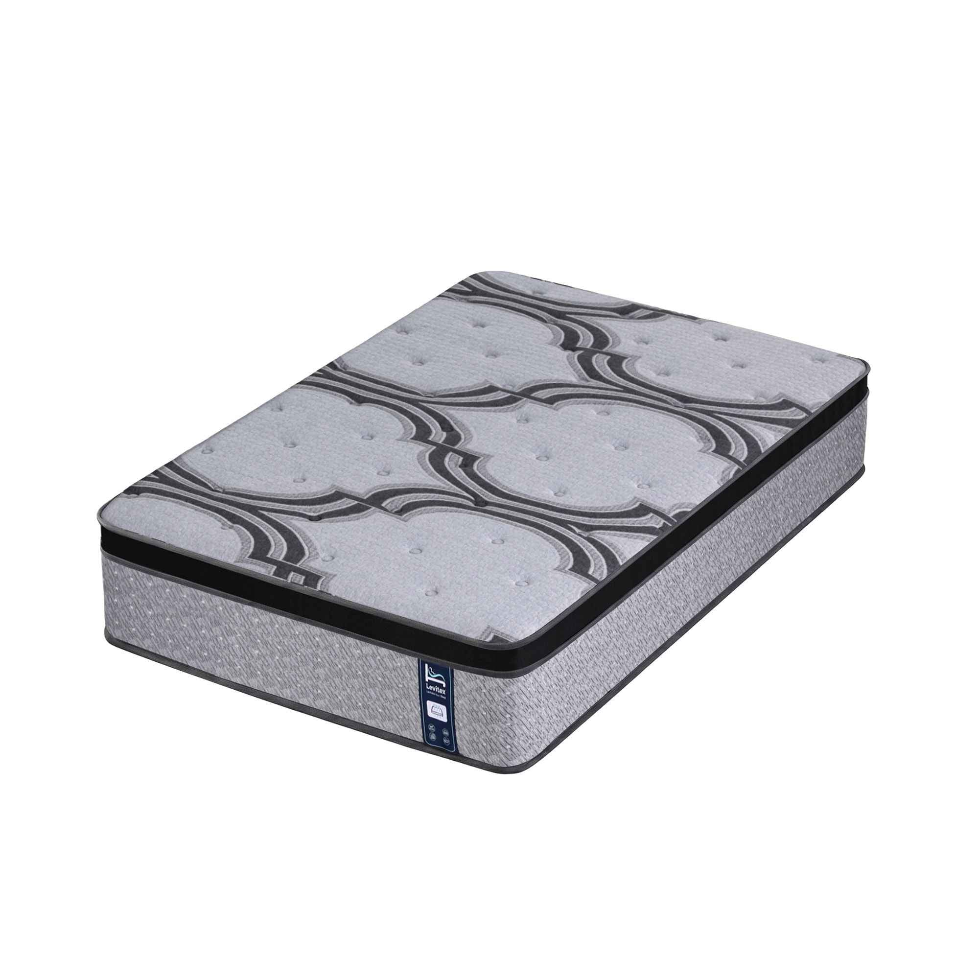 Levitex 5-Zone Pocket Spring Mattress with Latex & Memory Foam 7.5 Firm Hybrid Mattress for Extra Lumbar & Shoulder Support 34 cm Thickness Single