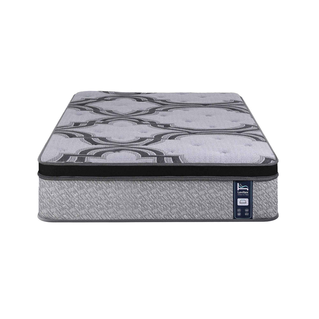 Levitex 5-Zone Pocket Spring Mattress with Latex & Memory Foam 7.5 Firm Hybrid Mattress for Extra Lumbar & Shoulder Support 34 cm Thickness Single