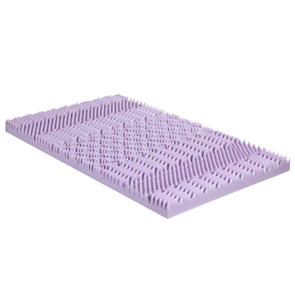 Giselle 8cm Memory Foam Mattress Topper Lavender Infused Bamboo Cover 7-Zone King Single