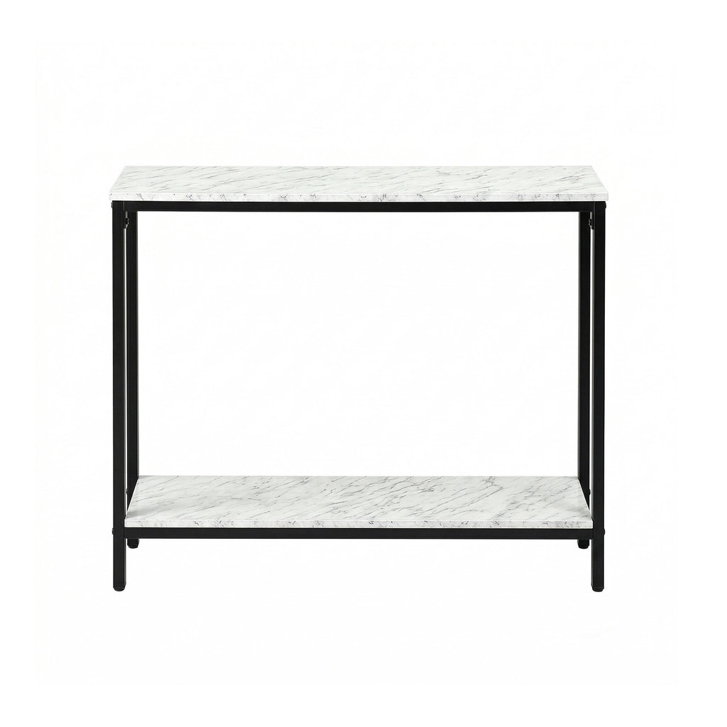 Artiss Console Table Entryway Hallway Display Desk Marble Effect White