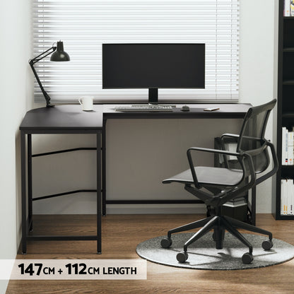 Artiss Computer Desk L-Shape CPU Stand Black 147CM