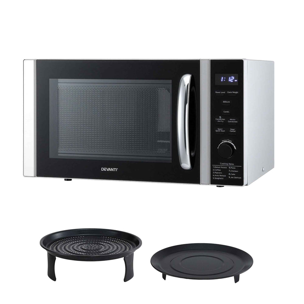 Devanti 30L Microwave Oven 4-IN-1 Air Fryer Convection Grill