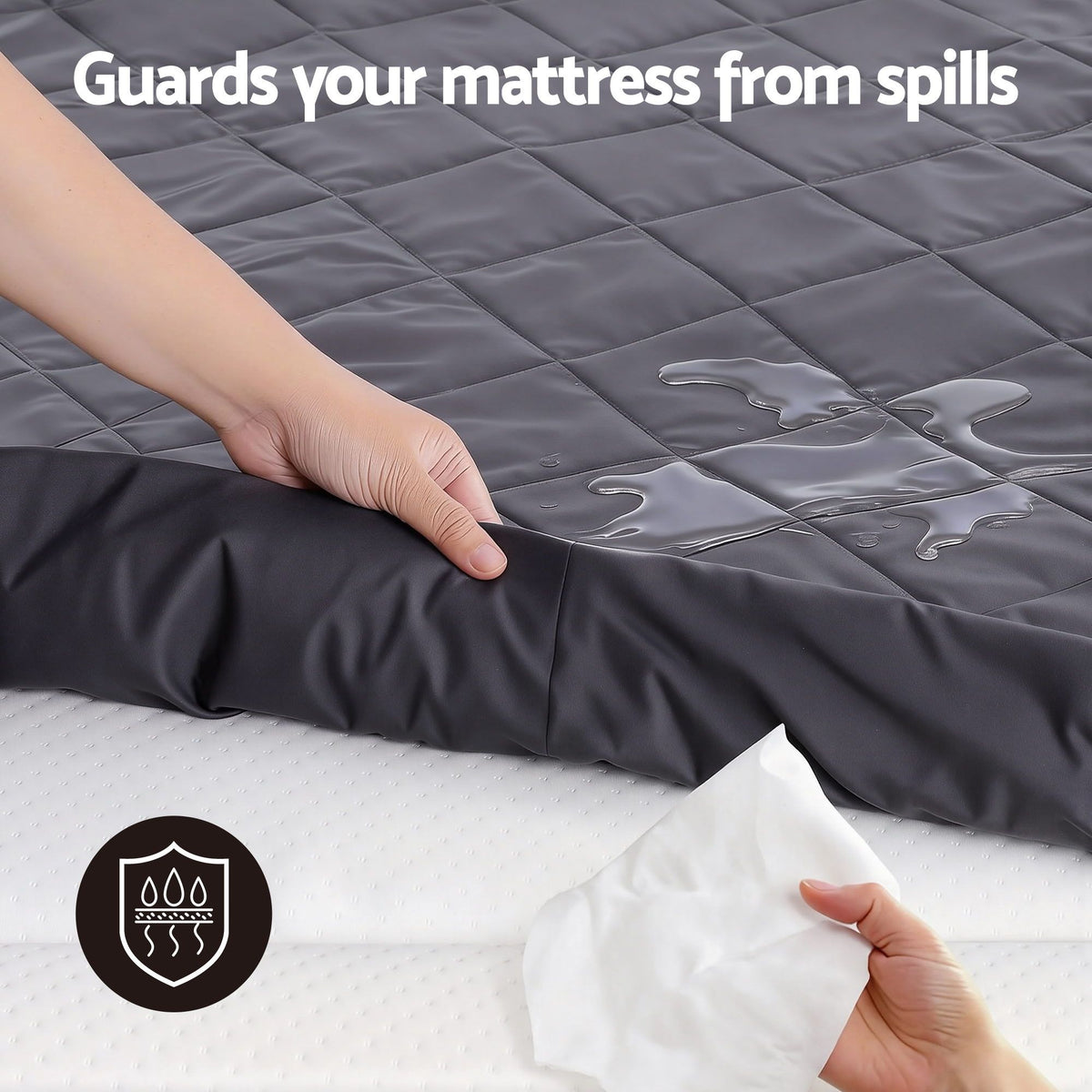 Giselle Water-Resistant Mattress Protector Microfiber 360° Fit Queen