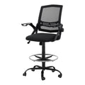 Silla de oficina Artiss Taburete de dibujo Sillas de malla Negro