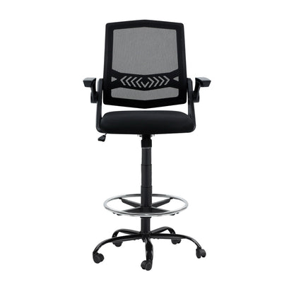 Silla de oficina Artiss Taburete de dibujo Sillas de malla Negro