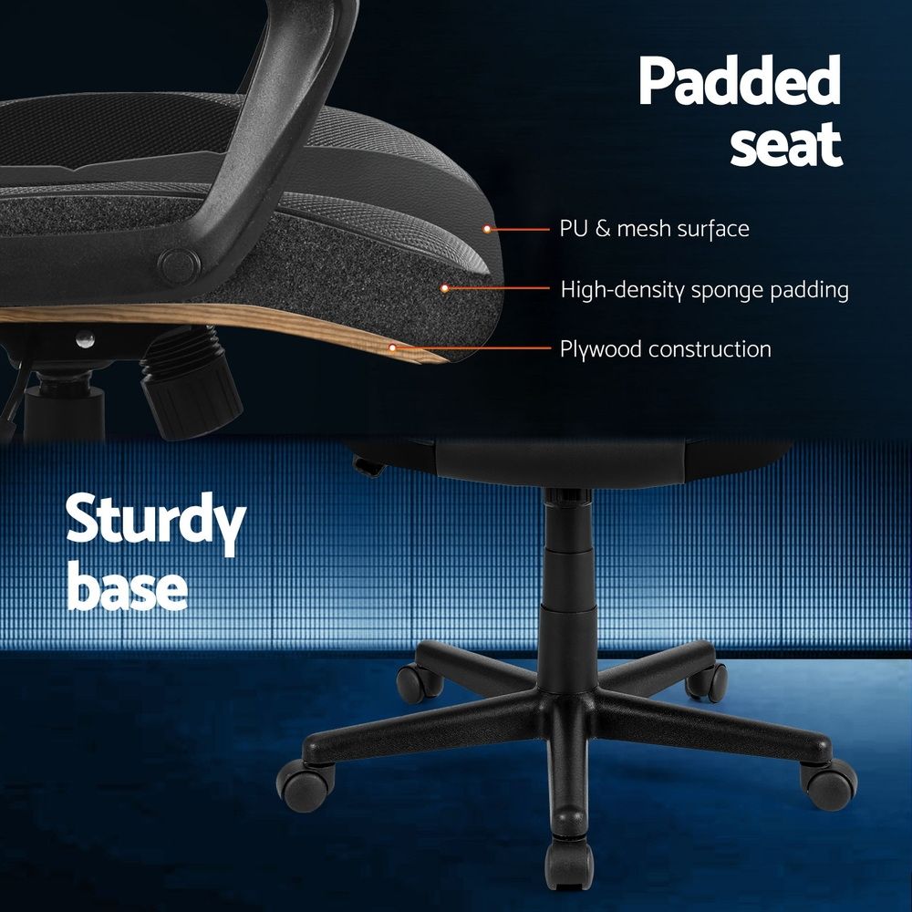 Silla de oficina para juegos Artiss Sillas de computadora Gris