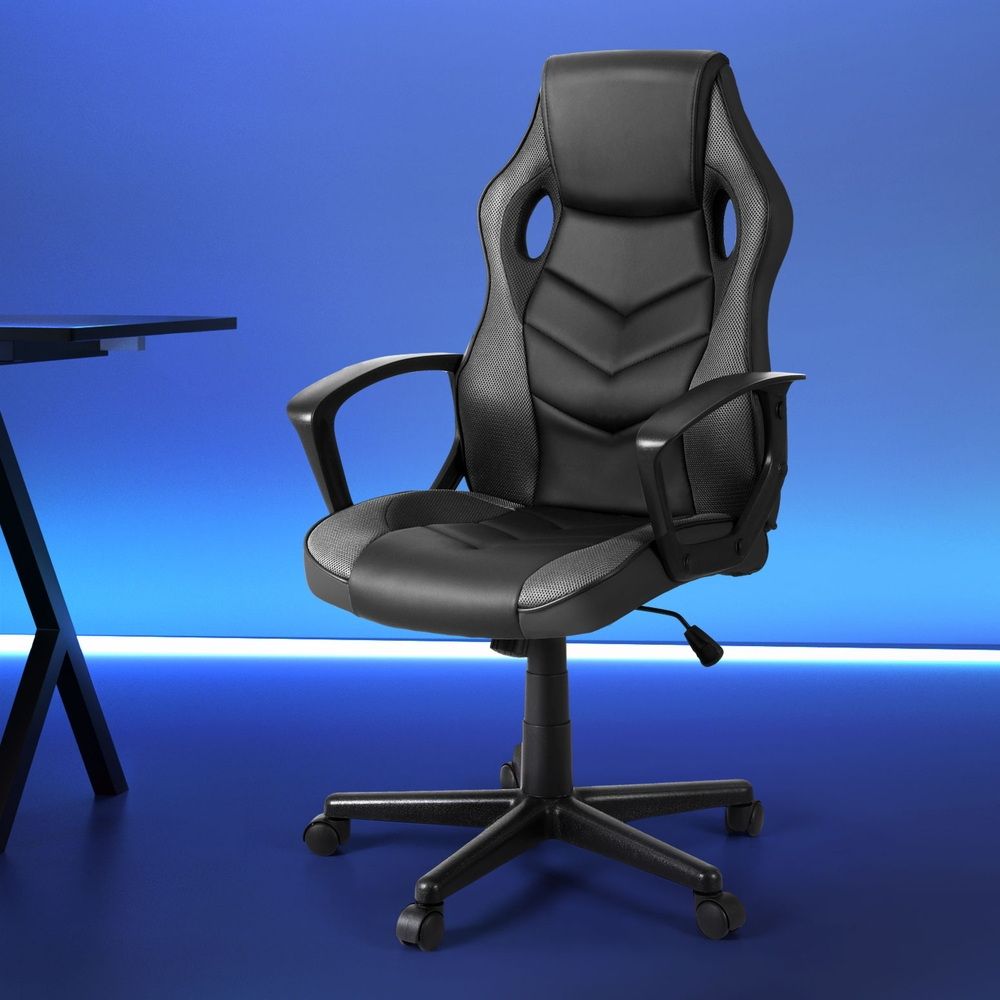 Silla de oficina para juegos Artiss Sillas de computadora Gris