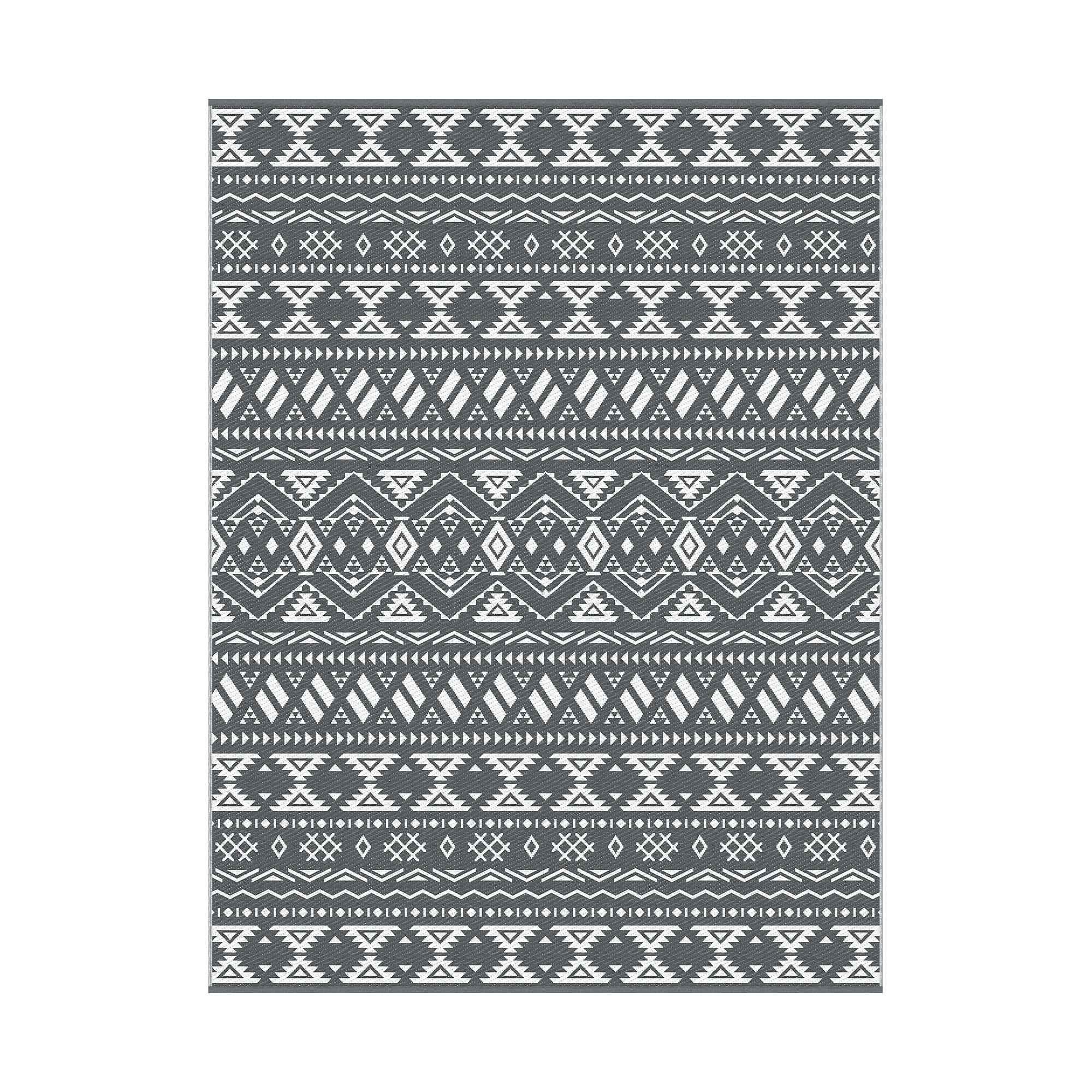 Gardeon Outdoor Rugs 274x366cm Large Carpet Reversible Area Mat PP Dual-Sided Patio Rug Bohemian