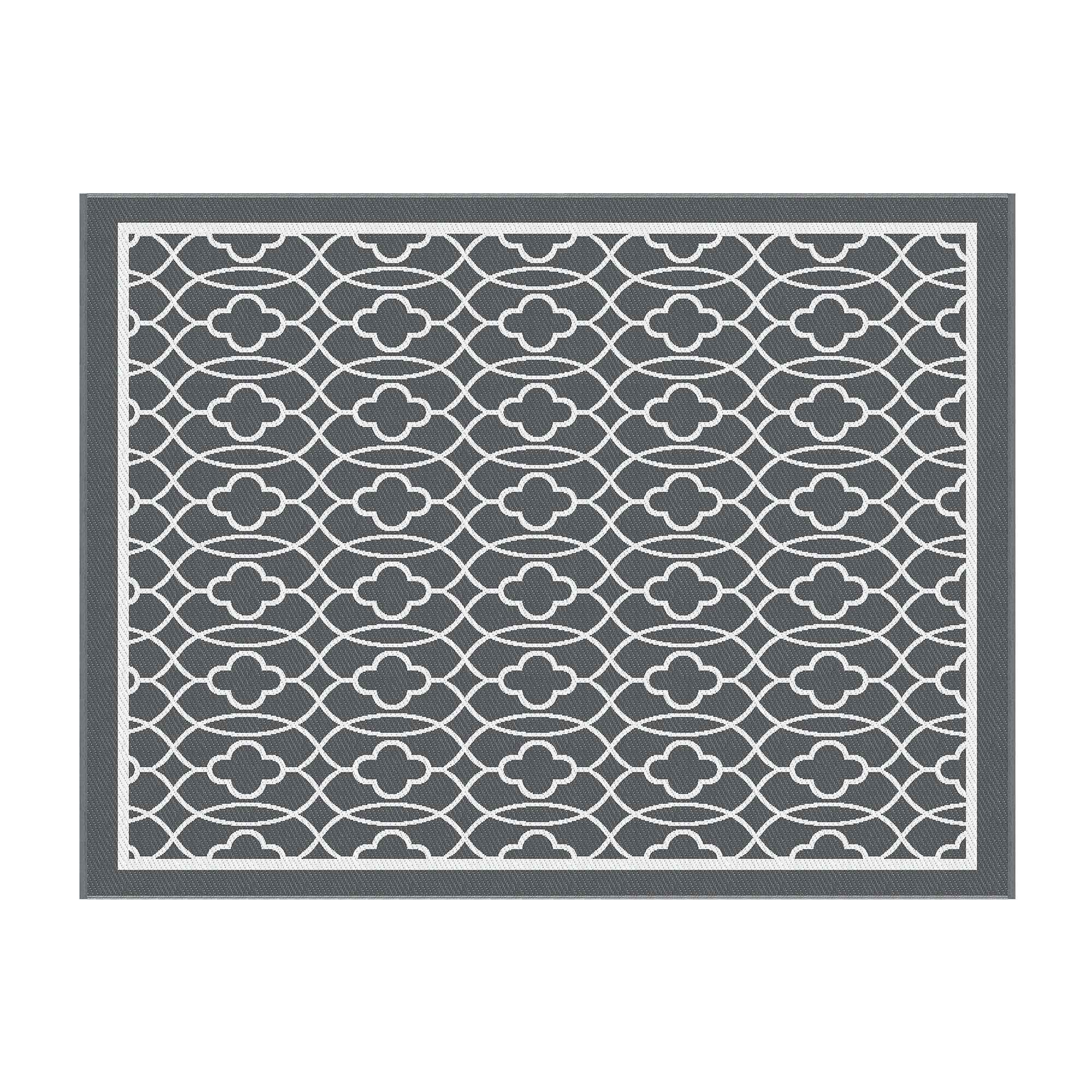Gardeon Outdoor Rugs 274x366cm Large Carpet Reversible Area Mat PP Dual-Sided Patio Rug