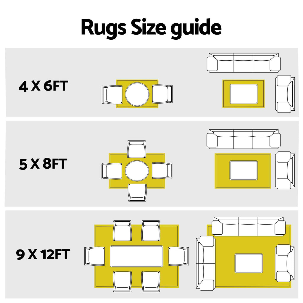 Gardeon Outdoor Rugs 274x366cm Large Carpet Reversible Area Mat PP Dual-Sided Patio Rug