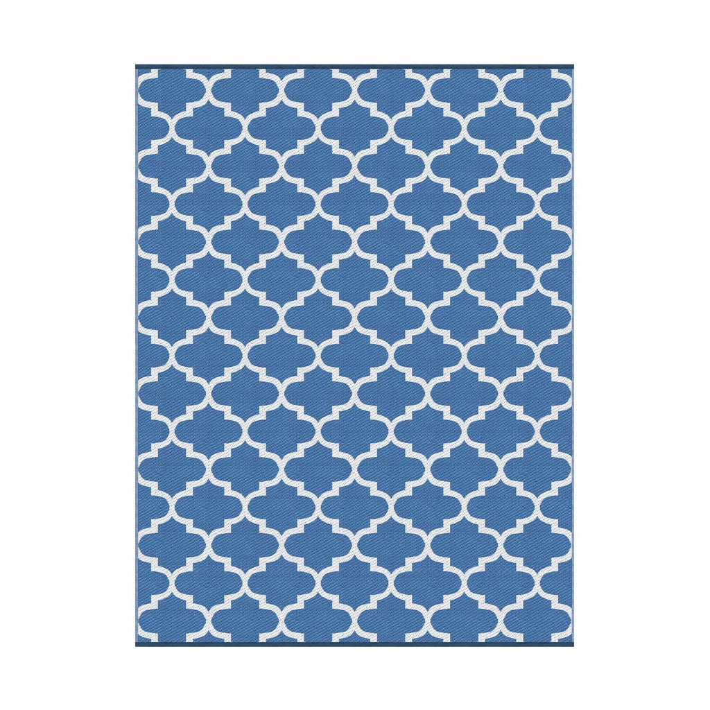 Gardeon Outdoor Rugs 274x366cm Large Carpet Reversible Area Mat PP Dual-Sided Patio Rug Blue