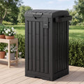 Gardeon Outdoor Trash Cans Polypropylene Patio Hideaway Bin 110L Black