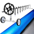 Aquabuddy Pool Cover 400 Micron 8x4.2m Swimming Pool Solar Blanket 5.5m Roller