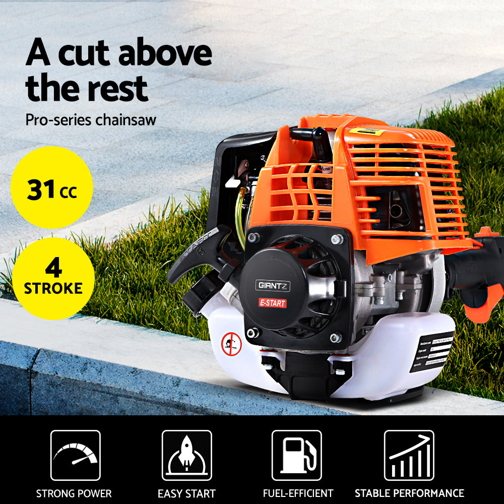 Giantz 40CC 长杆链锯 12 英寸链锯 4 冲程汽油 4.3 米长距离